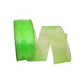 Reliant Ribbon Sheer Lovely Value Wired Edge Ribbon Lime 2.5 in. x 50 yards 99908W-204-40K